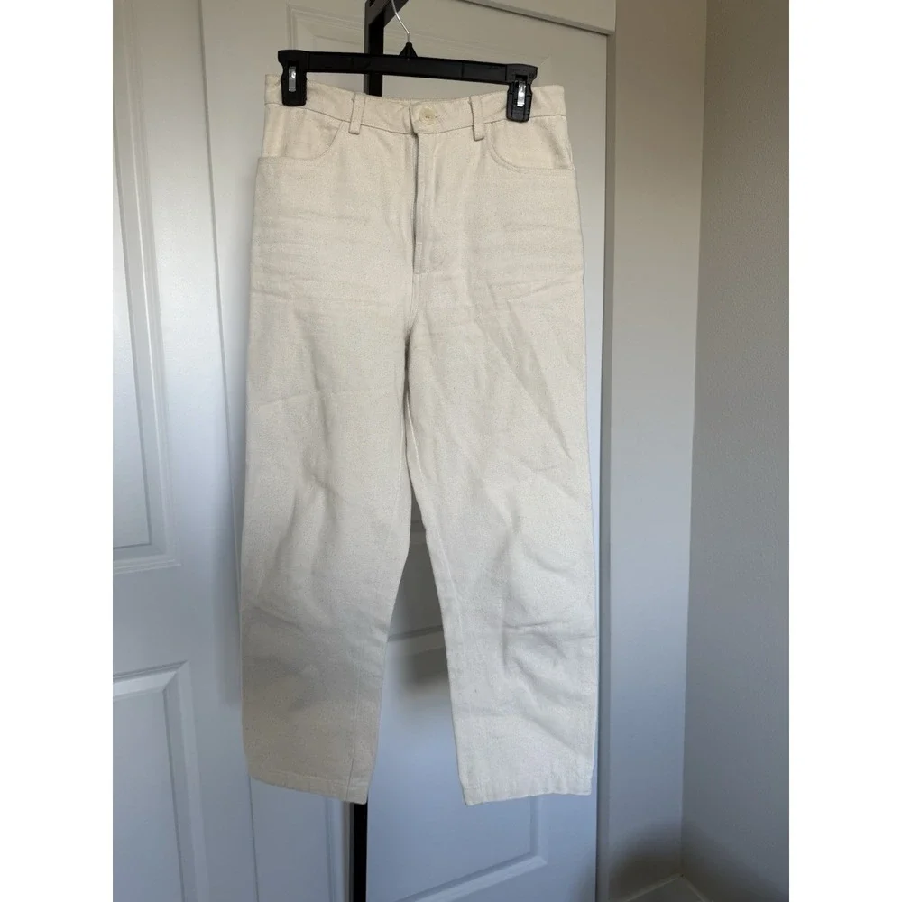 diamond‎ leah rigid pants natural Size 6 Minimalist Organic